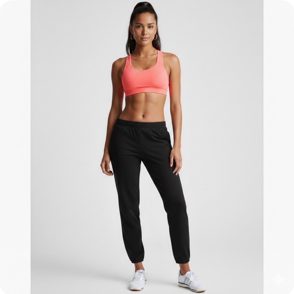 NWT Beyond Yoga LuxeFleece Mid Rise Jogger Sweatpants Black Medium - Picture 3 of 16